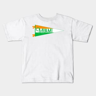 Miami Flag Pennant Kids T-Shirt